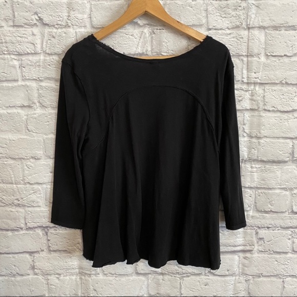 We the Free (FREE PEOPLE) Black Swing Top - Picture 2 of 3